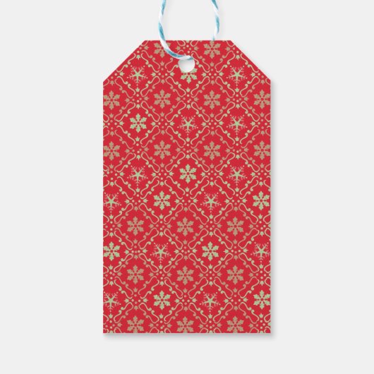 Snowflake met prettig kerstfeest cadeaulabel (Achterkant)