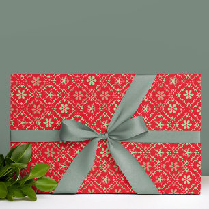 Snowflake met prettig kerstfeest cadeaupapier