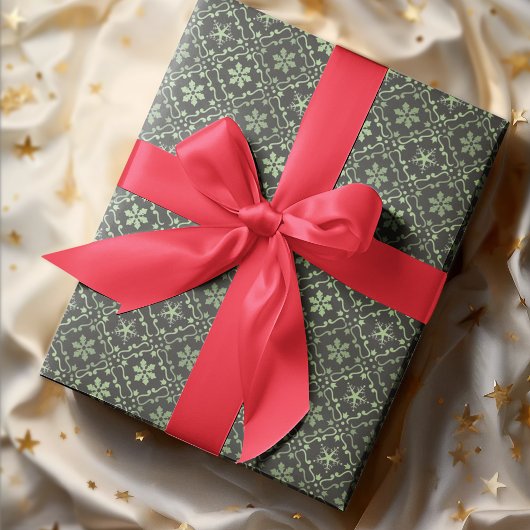 Snowflake met prettig kerstfeest cadeaupapier