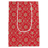 Snowflake met prettig kerstfeest medium cadeauzakje (Achterkant)