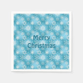 Snowflake met witte en waterige sneeuw servet (Voorkant)