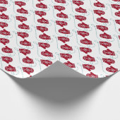 Snowflake Mittens kerstcadeaupapier voor kerstcade Cadeaupapier (Hoek)