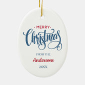 Snowflake Mittens met kerst Goodies Keramisch Ornament (Achterkant)