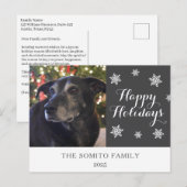Snowflake Modern Family Photo Holiday Card Briefkaart (Voorkant / Achterkant)