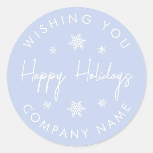 Snowflake Modern Holiday Sticker (Voorkant)