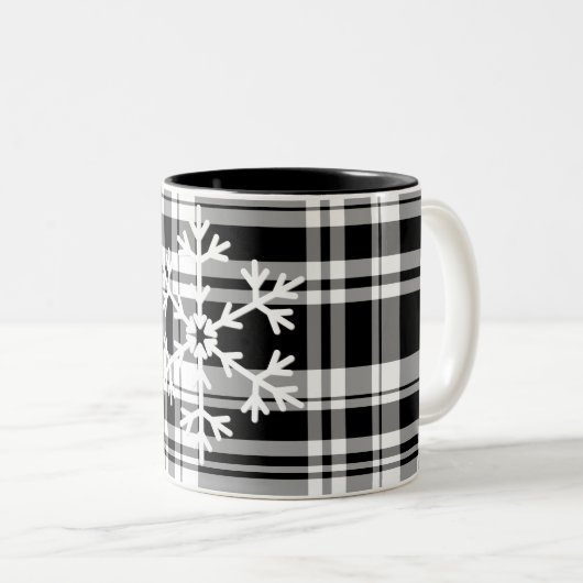 Snowflake Mok van geplakt koffie (Voorkant rechts)