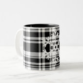 Snowflake Mok van geplakt koffie (Voorkant links)
