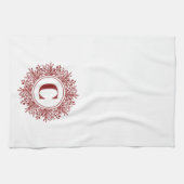 Snowflake Monogram Kerstmis Theedoek (Horizontaal)