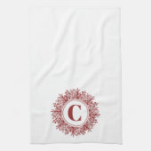 Snowflake Monogram Kerstmis Theedoek (Verticaal)