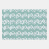 Snowflake Monogram Pastelverpakking Papieren Velle Inpakpapier Vel (Voorkant 2)