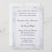 SnowFlake Monogrammed Wedding Invitation Kaart (Voorkant)