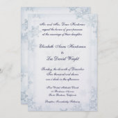 SnowFlake Monogrammed Wedding Invitation Kaart (Voorkant / Achterkant)