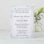 SnowFlake Monogrammed Wedding Invitation Kaart (Staand voorkant)