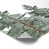 Snowflake Mountain Baby shower Welkomstbord Poster (Hoek)