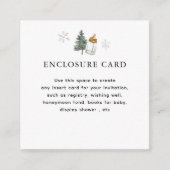 Snowflake Mountain Winter Baby shower Aangepast Informatiekaartje (Voorkant)