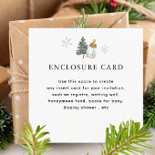 Snowflake Mountain Winter Baby shower Aangepast Informatiekaartje