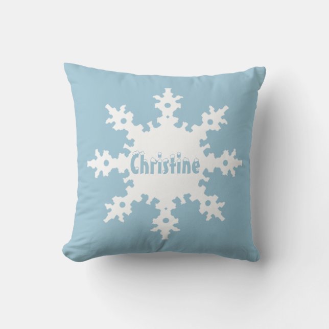 Snowflake Name Pillow Kussen (Voorkant)