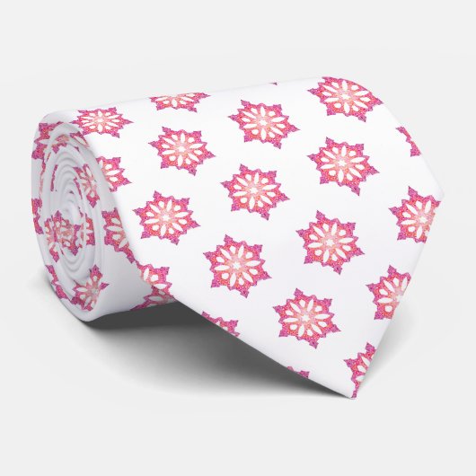 Snowflake Necktie Stropdas (Opgerold)