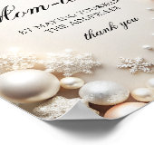 Snowflake Neutraal Baby shower Adres een Envelop Poster (Hoek)