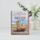 Snowflake Nevada Cowboy Boots kerst Feestdagenkaart (Staand voorkant)