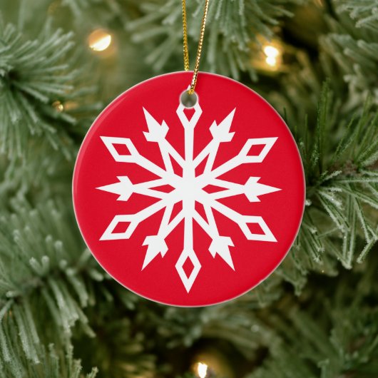 Snowflake nr. 6 keramisch ornament (Boom)