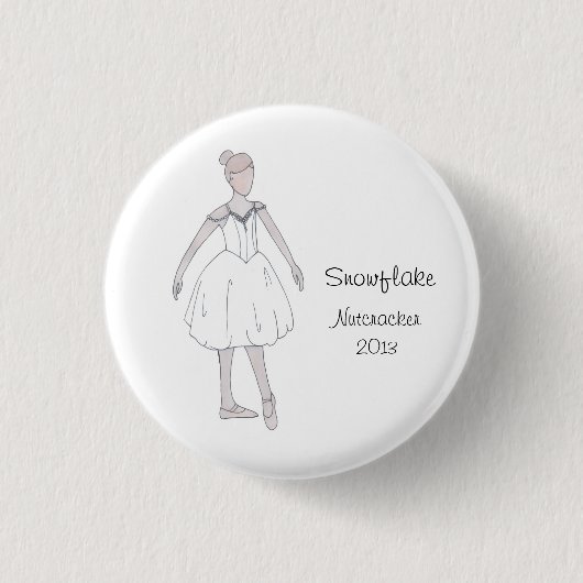 Snowflake Nutcracker Keepomwille Button (Voorkant)