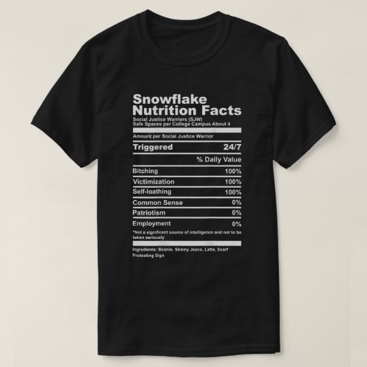 Snowflake Nutrition Feit Funny Socialist Capitali T-shirt (Design voorkant)