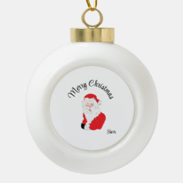 Snowflake omhuld versiering: Santa Claus Keramische Bal Ornament