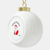 Snowflake omhuld versiering: Santa Claus Keramische Bal Ornament (Rechts)
