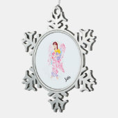Snowflake-omhuld versieringsmiddel: Archangel Sela Tin Sneeuwvlok Ornament (Rechts)