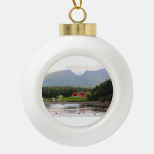 Snowflake omwoeld keramische bal ornament