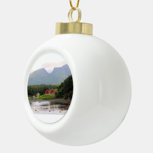 Snowflake omwoeld keramische bal ornament (Rechts)