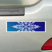 SNOWFLAKE op blauw Bumpersticker (Op auto)
