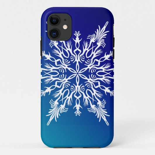 SNOWFLAKE op blauw Case-Mate iPhone Case (Achterkant)