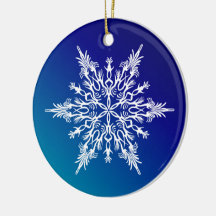 Snowflake op blauw