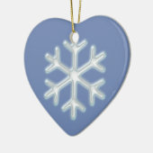 Snowflake op blauw keramisch ornament (Links)