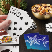 SNOWFLAKE op blauw Pokerkaarten (Insitu)