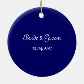 Snowflake op Blue Verloving Ornament (Achterkant)