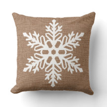 Snowflake op Burlap Country Style Kerstmis