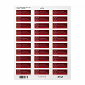 Snowflake op de kerstlabels van Bourgogne Etiket (Full Sheet)