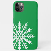 Snowflake op groene iPhone Case (Achterkant)