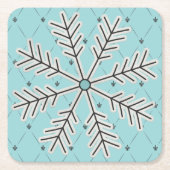 Snowflake op Onderzetters met blauw papier (Voorkant)