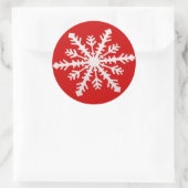 Snowflake op Red Sticker (Tas)