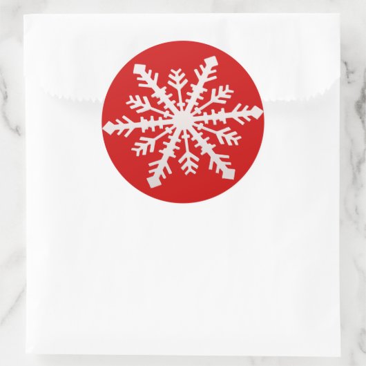 Snowflake op Red Sticker (Tas)