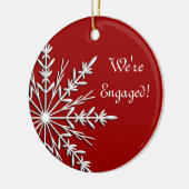 Snowflake op Red Verloving Ornament (Links)