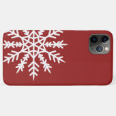 Snowflake op rode iPhone Case (Achterkant (horizontaal))
