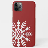 Snowflake op rode iPhone Case (Achterkant)