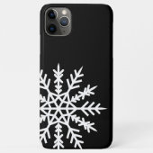 Snowflake op zwarte iPhone Case (Achterkant)