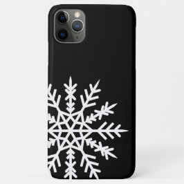 Snowflake op zwarte iPhone Case