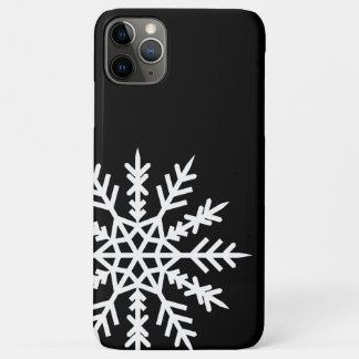 Snowflake op zwarte iPhone Case
